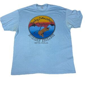 Vintage‎ 80s Single Stitch XL Rocky Mountain Oyster Buckhorn Exchange Denver USA